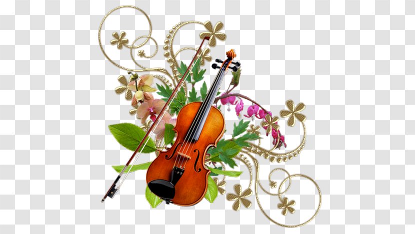 Violin Birthday Musical Instruments Holiday - Flower Transparent PNG