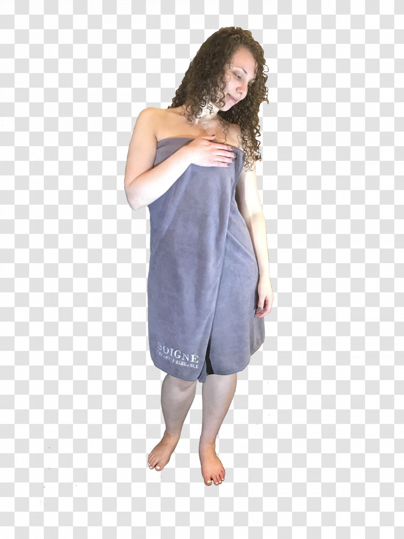 Shoulder Costume Nightwear Sleeve Microfiber - Woman Towel Transparent PNG
