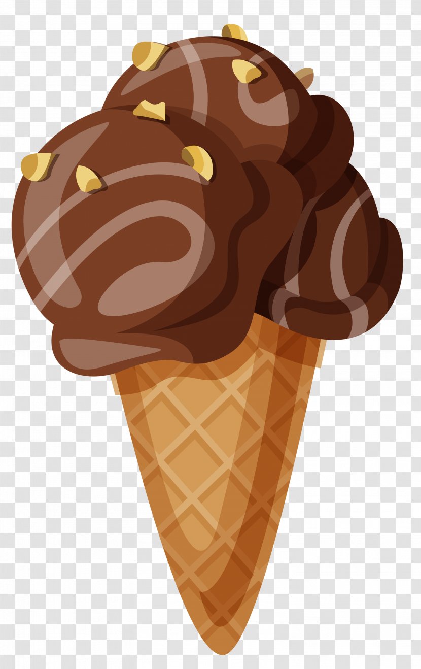 Ice Cream Cones Chocolate Sundae - Frozen Dessert Transparent PNG