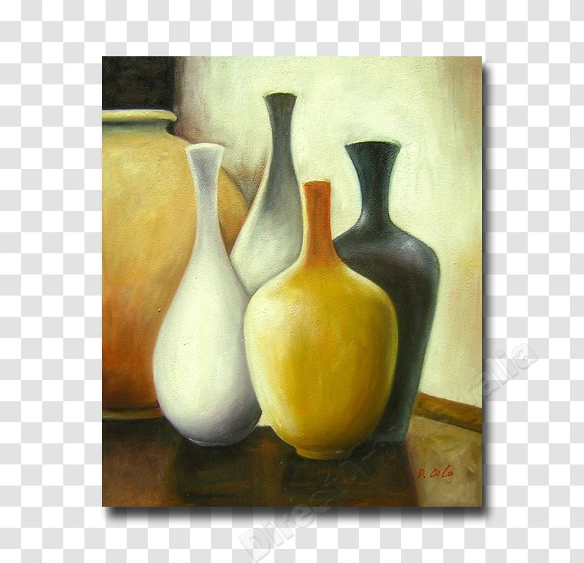 Still Life I Vase Oil Painting - Canvas Transparent PNG