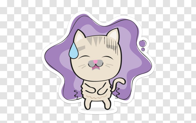Whiskers Toilet Kitten Abdominal Pain Domestic Short-haired Cat - Cartoon Transparent PNG
