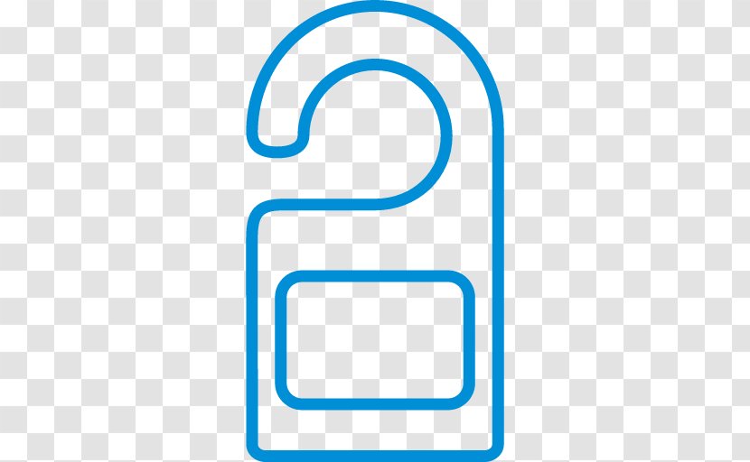 Door Hanger Privacy - Rectangle - Electric Blue Transparent PNG