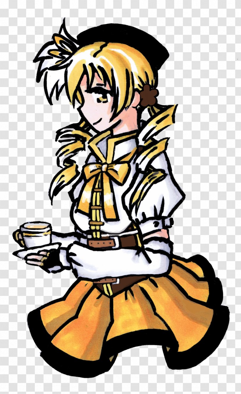 Clip Art Illustration Cartoon Line Character - Yellow - Maiden Transparent PNG