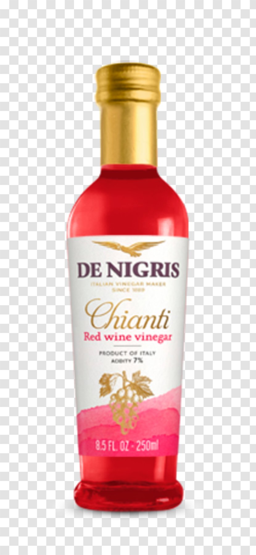 Red Wine Italian Cuisine Chianti DOCG Vinegar - Bottle Transparent PNG