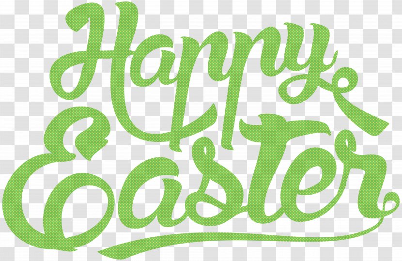 Easter Text Clip Art - Royalty Free - Happy Green Transparent PNG