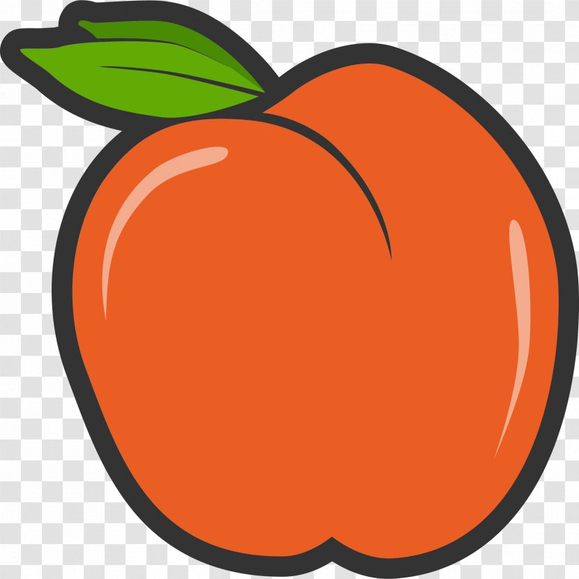 Clip Art Pumpkin Apple Orange S.A. - Peach Transparent PNG