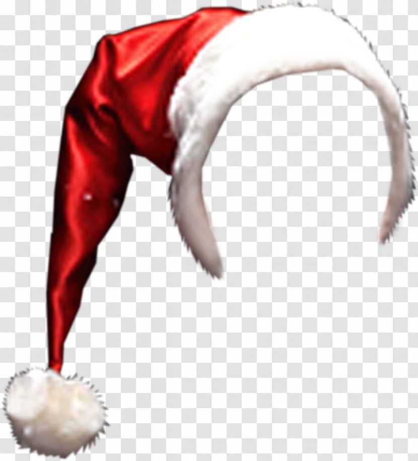 Santa Claus Bonnet Christmas Hat - Papaya Transparent PNG