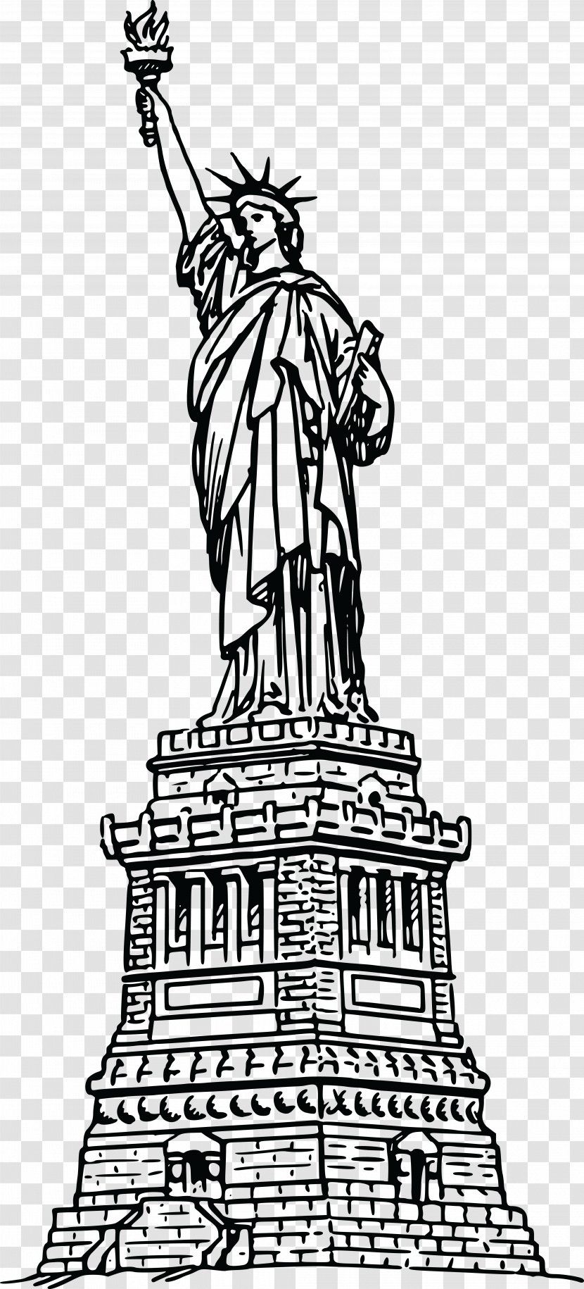 Statue Of Liberty Coloring Book Drawing - Child Transparent PNG