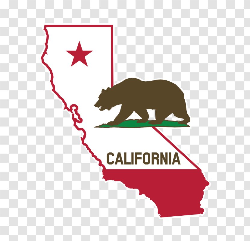 Flag Of California Republic Grizzly Bear - Logo Transparent PNG