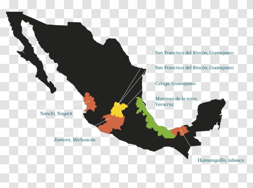 Mexico Vector Map Transparent PNG