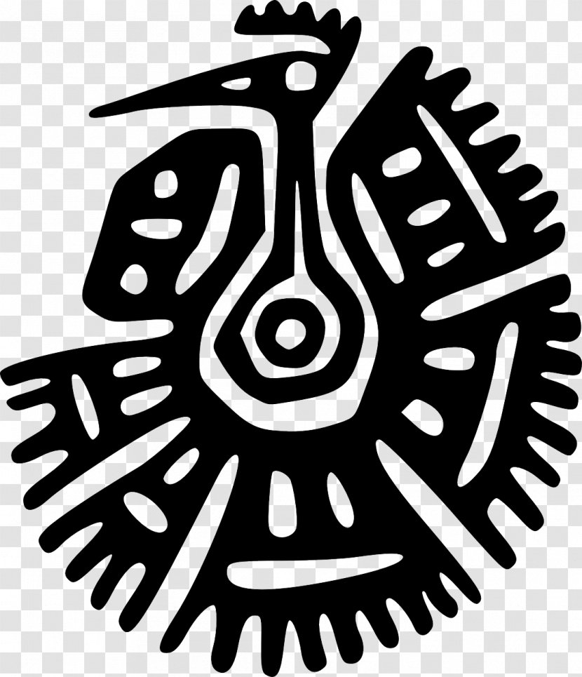 Maya Civilization Bird Mexico Symbol Aztec - Black And White Transparent PNG