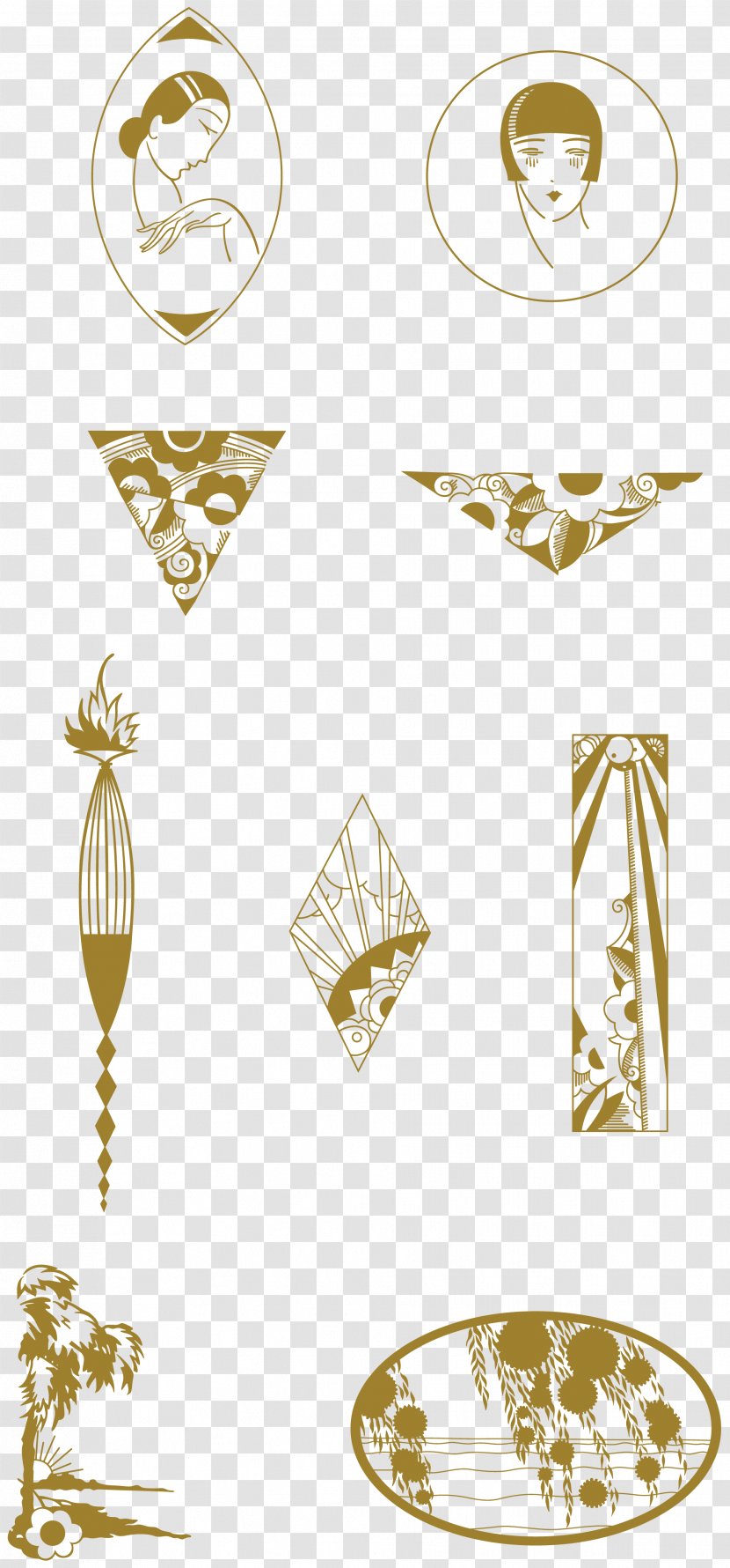 Drawing Art Nouveau Deco Ornament - Decorative Arts Transparent PNG