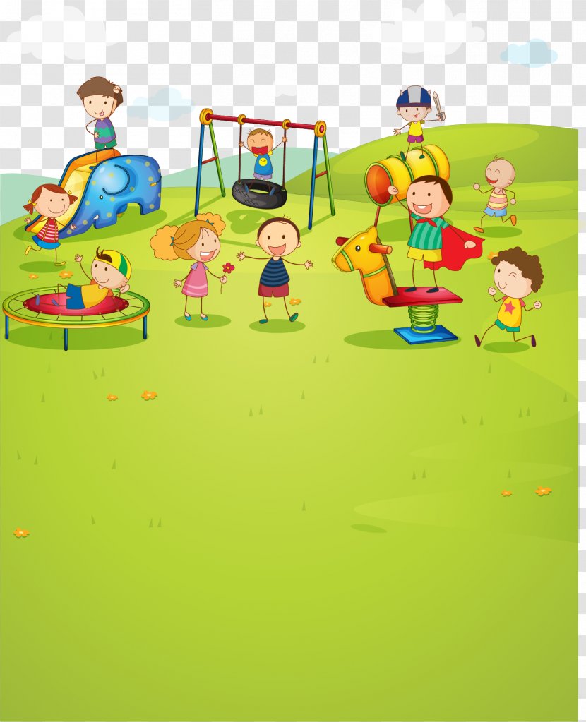 Park Child Playground Illustration - Depositphotos - Vector Material Lovely Children Kids Transparent PNG
