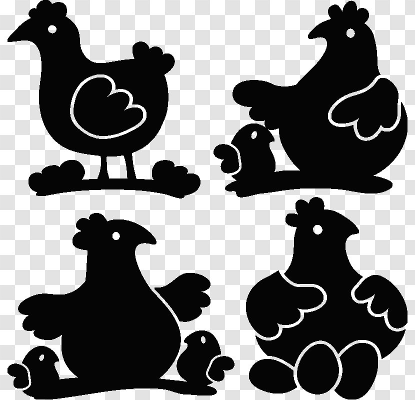 Rooster Sticker Table Wall Decal Kitchen - Silhouette - Tampon Amour Transparent PNG