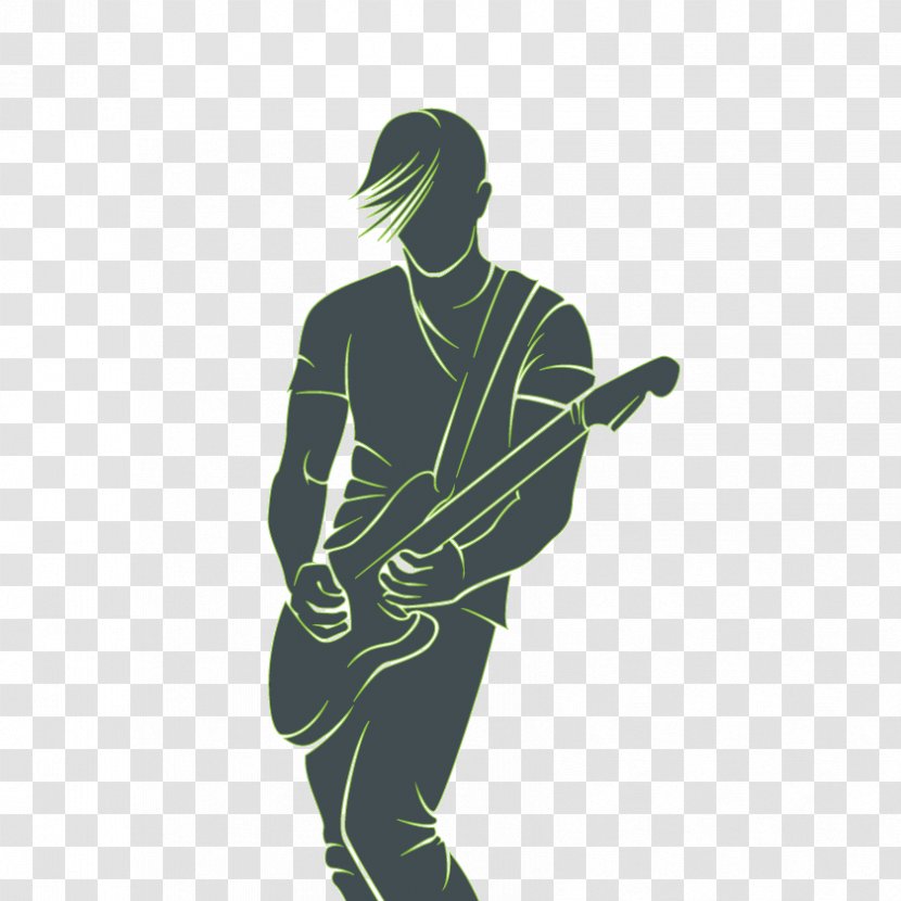 Silhouette Guitarist - Fictional Character Transparent PNG