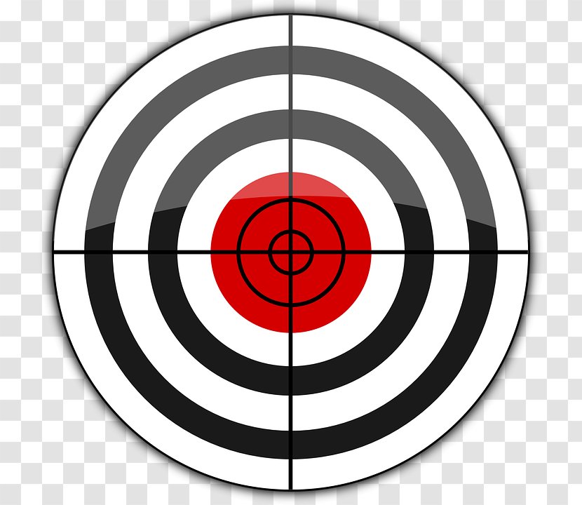 Bullseye Shooting Target Goal Clip Art - Archery - Aim Transparent PNG