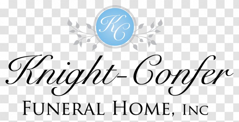 Knight-Confer Funeral Home, Inc. Cafe Calligraphy Bar Font - Blue - Christman's Home Inc Transparent PNG