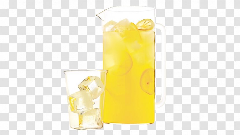 Drink Yellow Alcoholic Beverage Highball Glass - Watercolor - Orange Cocktail Transparent PNG