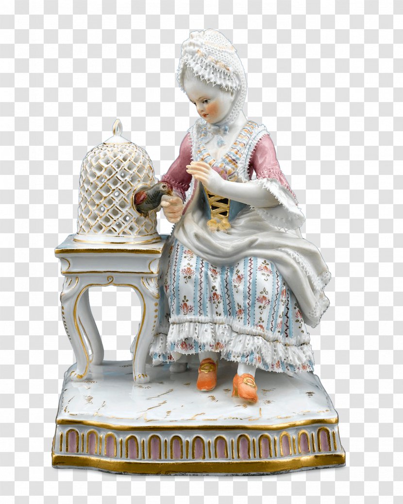 Meissen Porcelain Figurine Antique - Cage - Woman Transparent PNG