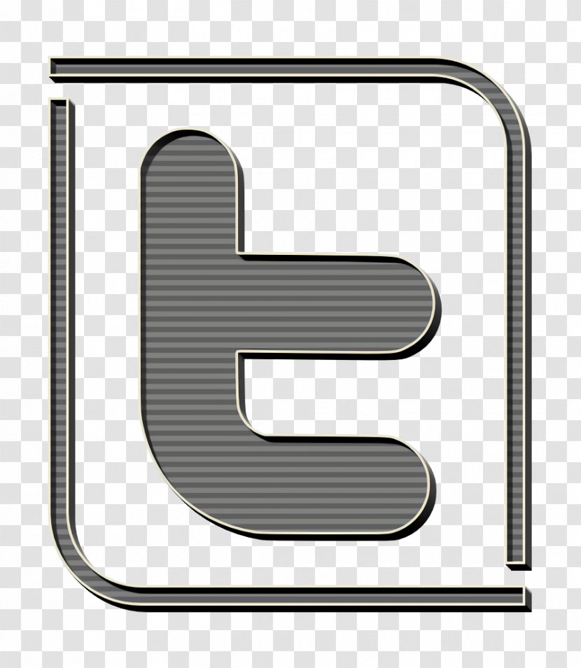 Twitter Icon - Rectangle - Metal Transparent PNG
