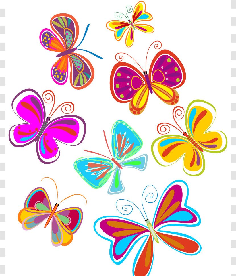 Butterfly Cartoon Clip Art - Insect Transparent PNG