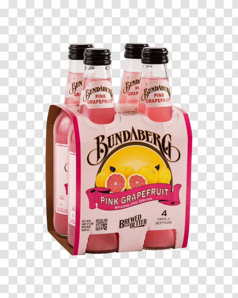 Bundaberg Brewed Drinks Carbonated Water Ginger Beer - Ounce - Pink Grapefruit Transparent PNG
