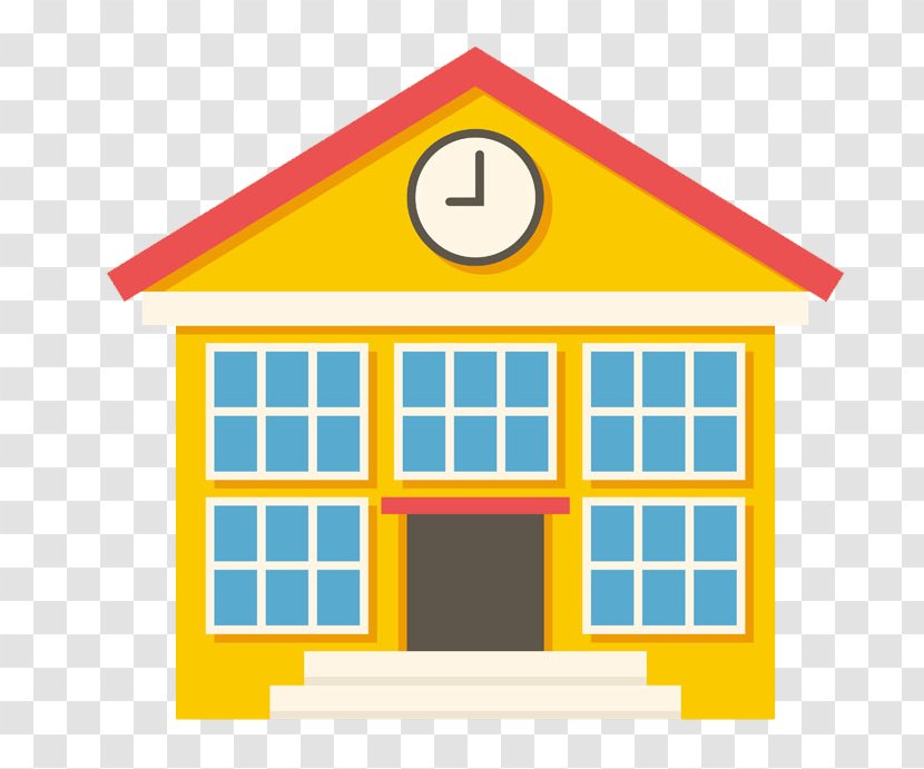 School Building Icon - Toy Block Transparent PNG