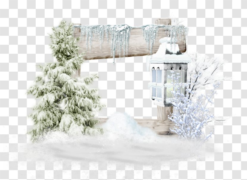 Snow Tree - Bird - Winter Arch Transparent PNG