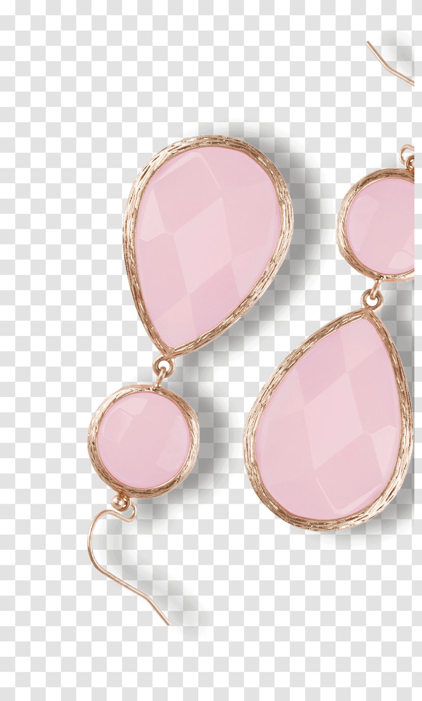 Earring Body Jewellery Gemstone Pink M - Peach Transparent PNG