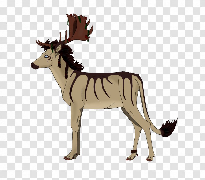 Reindeer Horse Elk Antelope Antler - Fauna Transparent PNG
