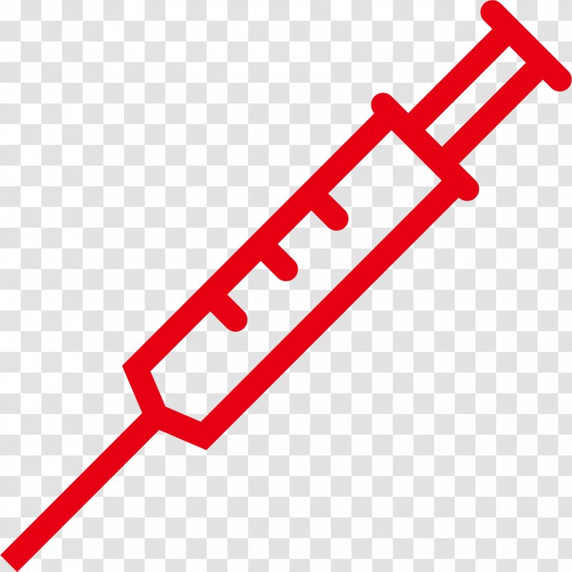 Injection Icon - Red Syringe Transparent PNG