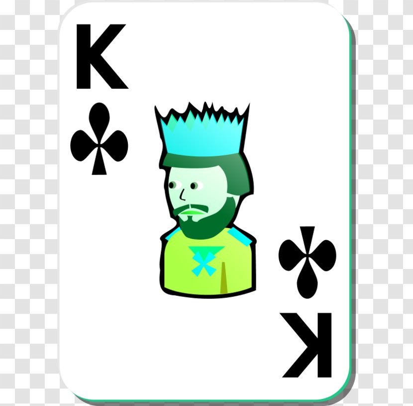 King Playing Card Clip Art - Green - Deck Of Cards Clipart Transparent PNG