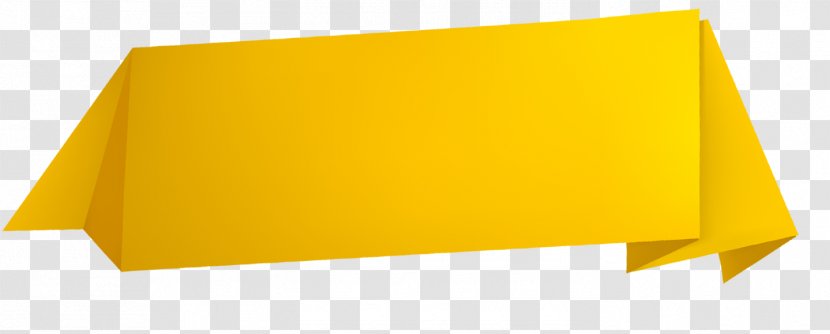 Yellow Rectangle - Triangle - Text Box Fold Transparent PNG