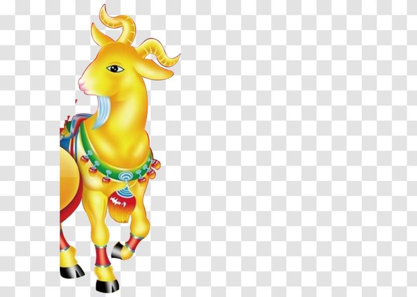 Goat Download Computer File - Giraffidae - Spring Festival Golden Transparent PNG