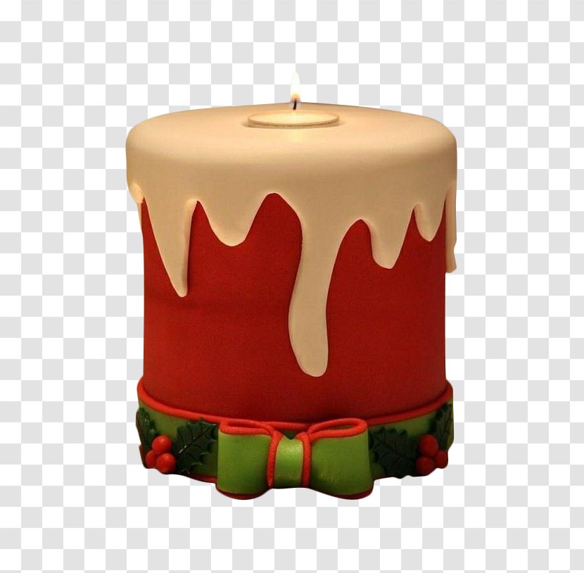 Christmas Cake Birthday Mousse Candle - Decorating Transparent PNG