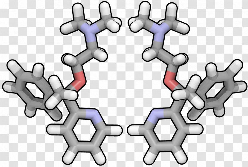 Doxylamine Histamine H1 Receptor Antihistamine Enantiomer Structural Formula - Heno Transparent PNG