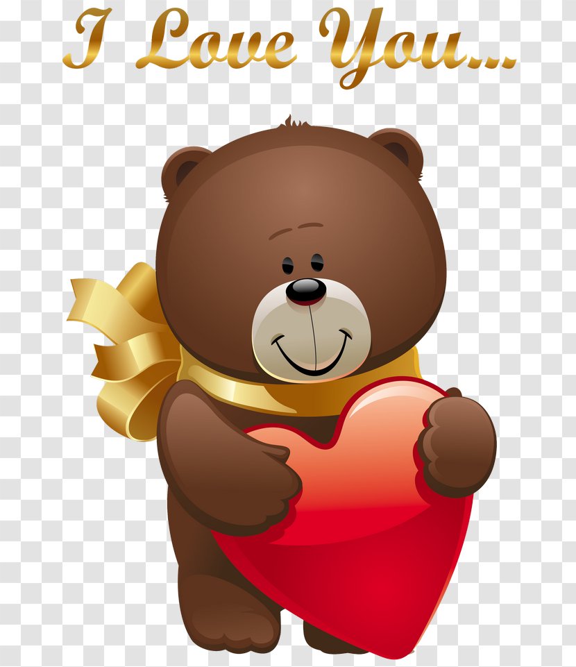 Bear Heart Clip Art Transparent PNG