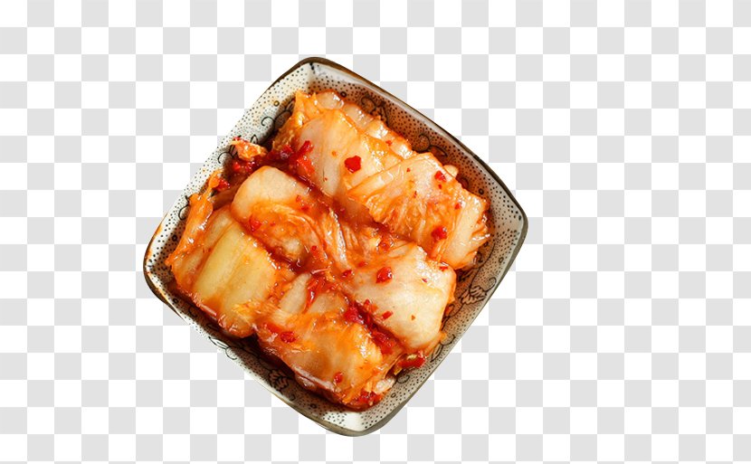 Korean Cuisine Side Dish Chinese Cabbage Kimchi - Food - The Plate Of Spicy Material Transparent PNG