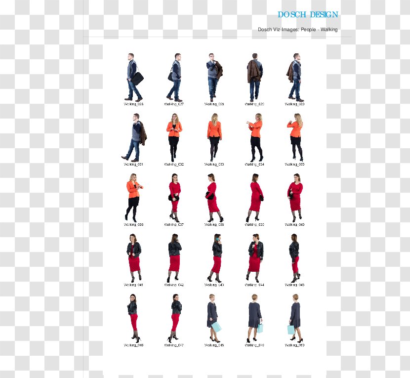 2D Geometric Model PDF Walking - Trousers - Isometric People Transparent PNG