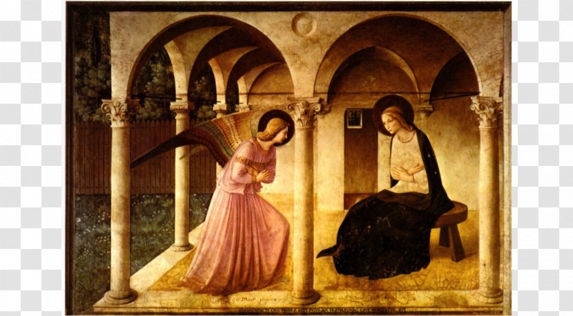 Annunciation Ecce Ancilla Domini Painting Gabriel Renaissance Transparent PNG