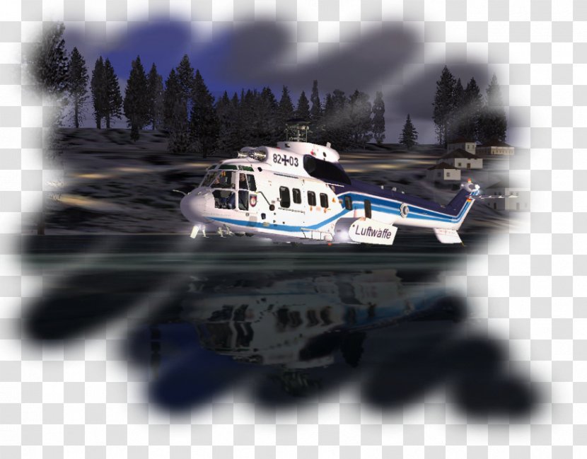 Helicopter Eurocopter AS332 Super Puma EC225 Flight Simulator - Watercraft Transparent PNG