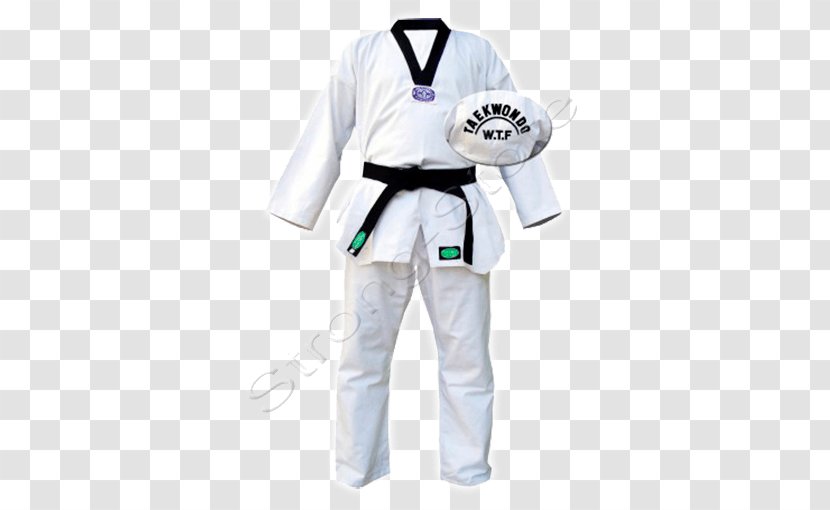 Dobok World Taekwondo Martial Arts Uniform - White - Olimpic Transparent PNG
