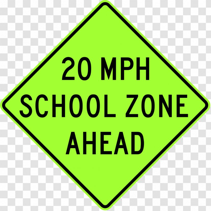 Traffic Sign School Zone Warning Speed Limit - Area - Road Transparent PNG