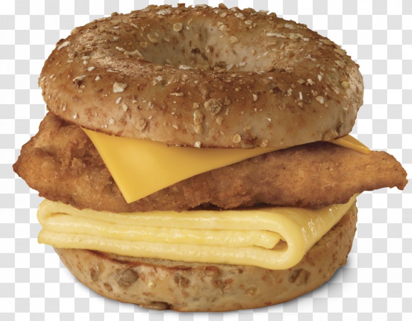 Breakfast Burrito Chicken Sandwich Fast Food Bacon, Egg And Cheese - Bun - Bagel Transparent PNG