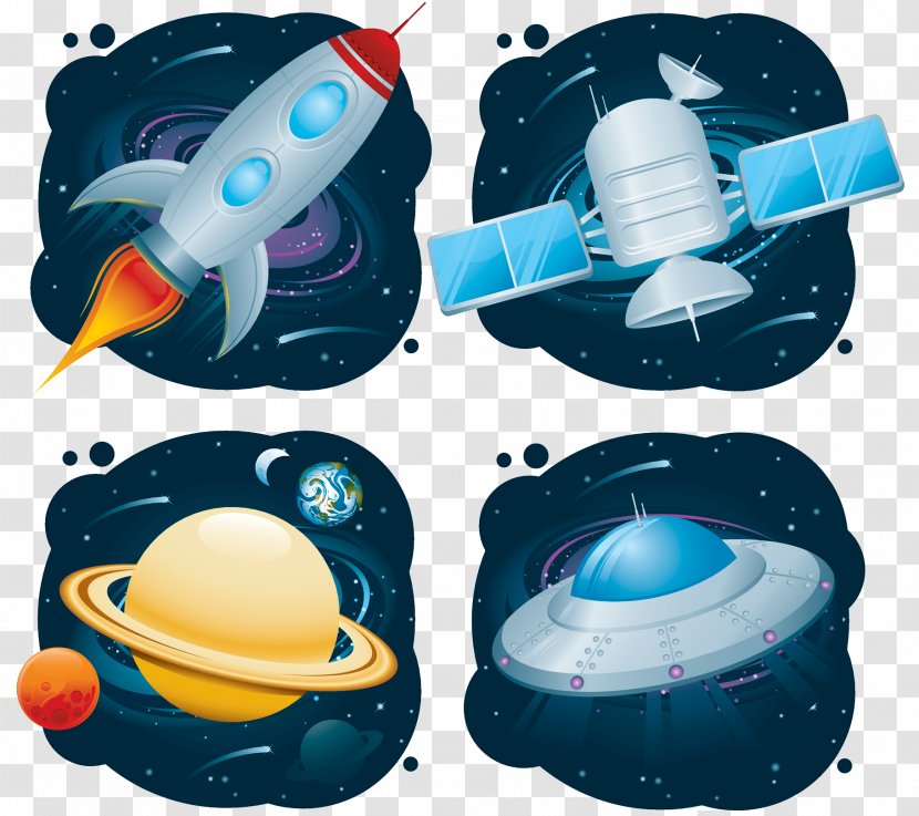 Unidentified Flying Object Spacecraft Icon - Technology - Illustration Of Cosmic Space Transparent PNG