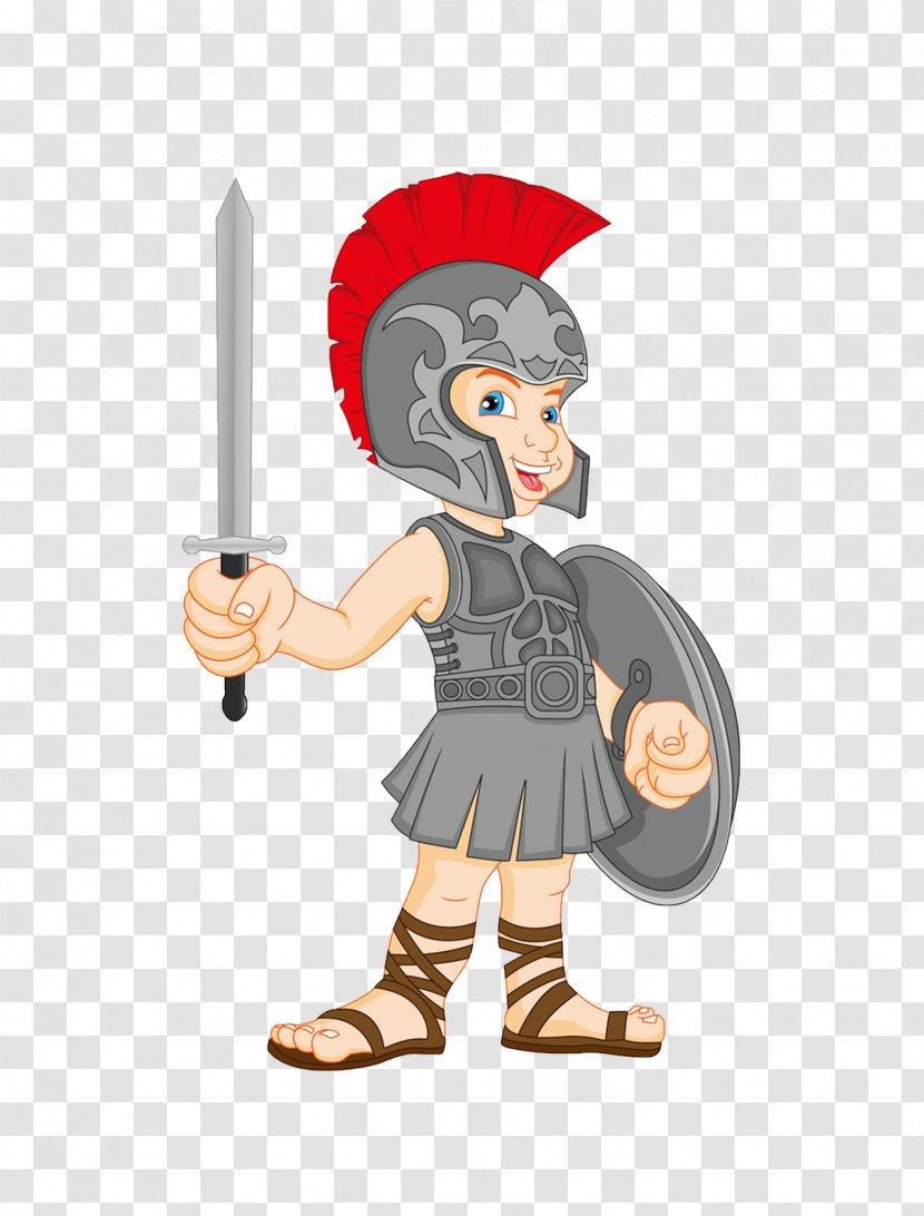 Gladiator Drawing Clip Art - Cartoon - Samurai Transparent PNG