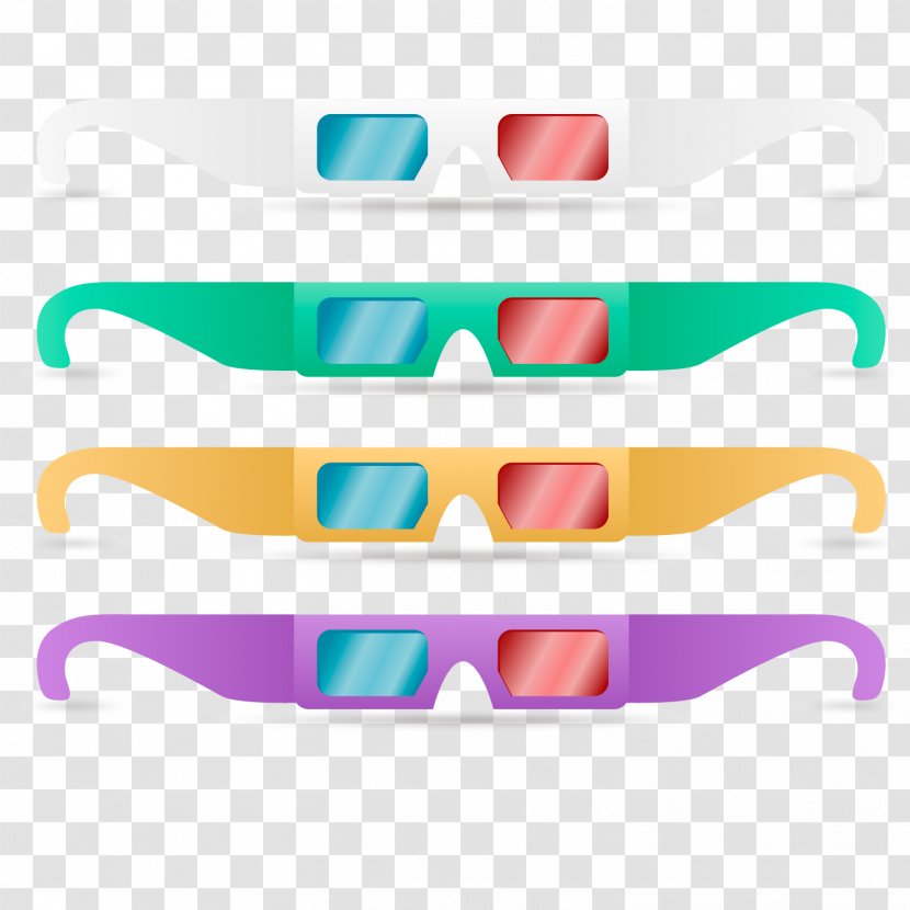 Cinema Film Polarized 3D System - Vector Glasses Transparent PNG