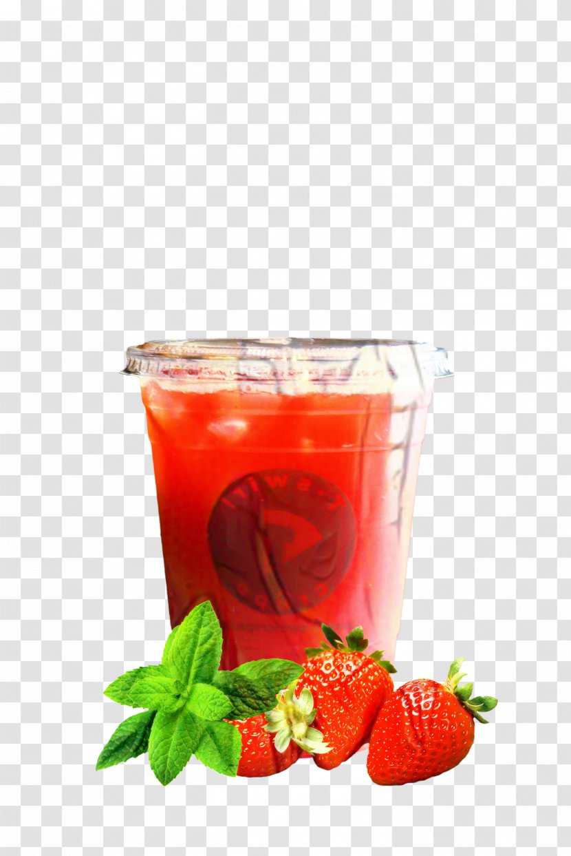 Strawberry Juice Sea Breeze Cocktail Garnish Non-alcoholic Drink Punch - Plant - Superfruit Transparent PNG