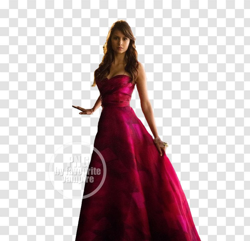 Elena Gilbert Katherine Pierce Stefan Salvatore Dress Gown - Tree - Nina Dobrev Transparent PNG
