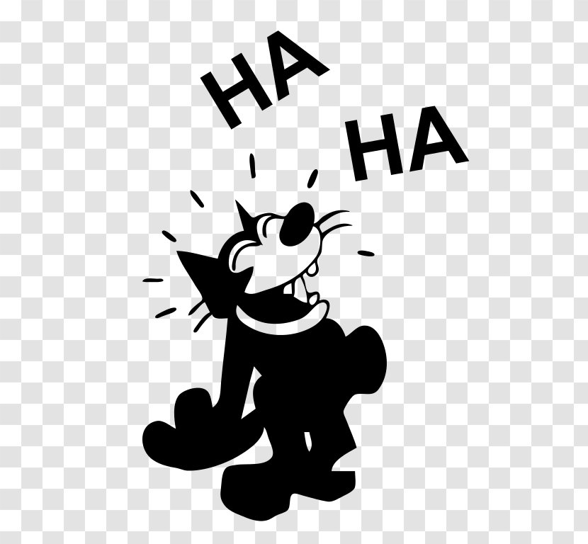 Felix The Cat Laughter Cartoon Clip Art - Text Transparent PNG